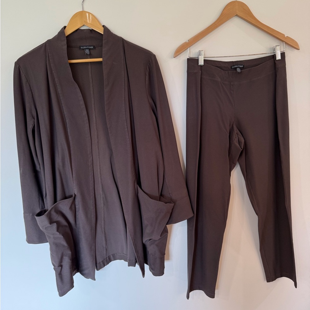 Eileen Fisher Brown Pantsuit Collection